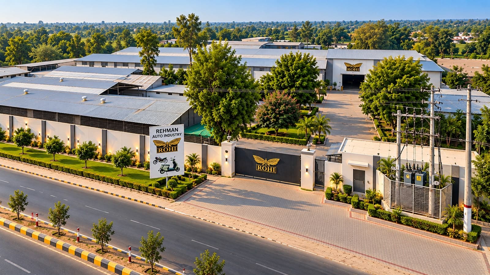 ROHI motorcycle factory of Rehman Auto Industry in Bahawalpur